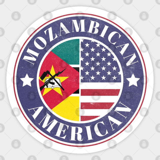 Proud Mozambican-American Badge - Mozambique Flag Sticker by Yesteeyear